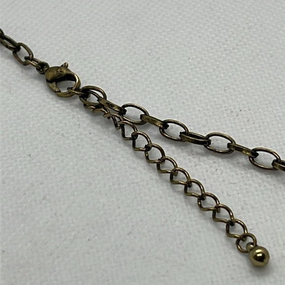 Womens Necklace Brass Tone Necklace Steampunk Eagle Patriotic American Statement - Picture 3 of 10